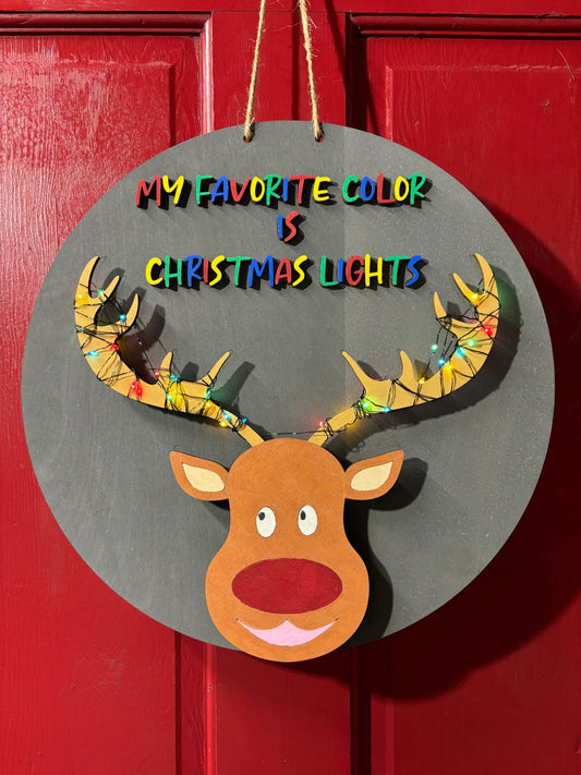 Reindeer Lighted sign