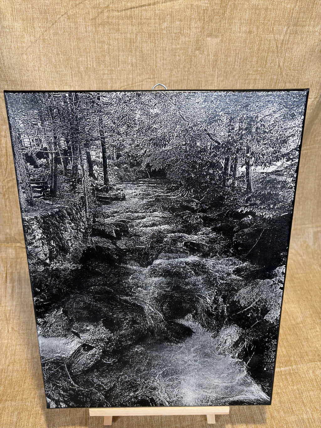 Large engraved canvas