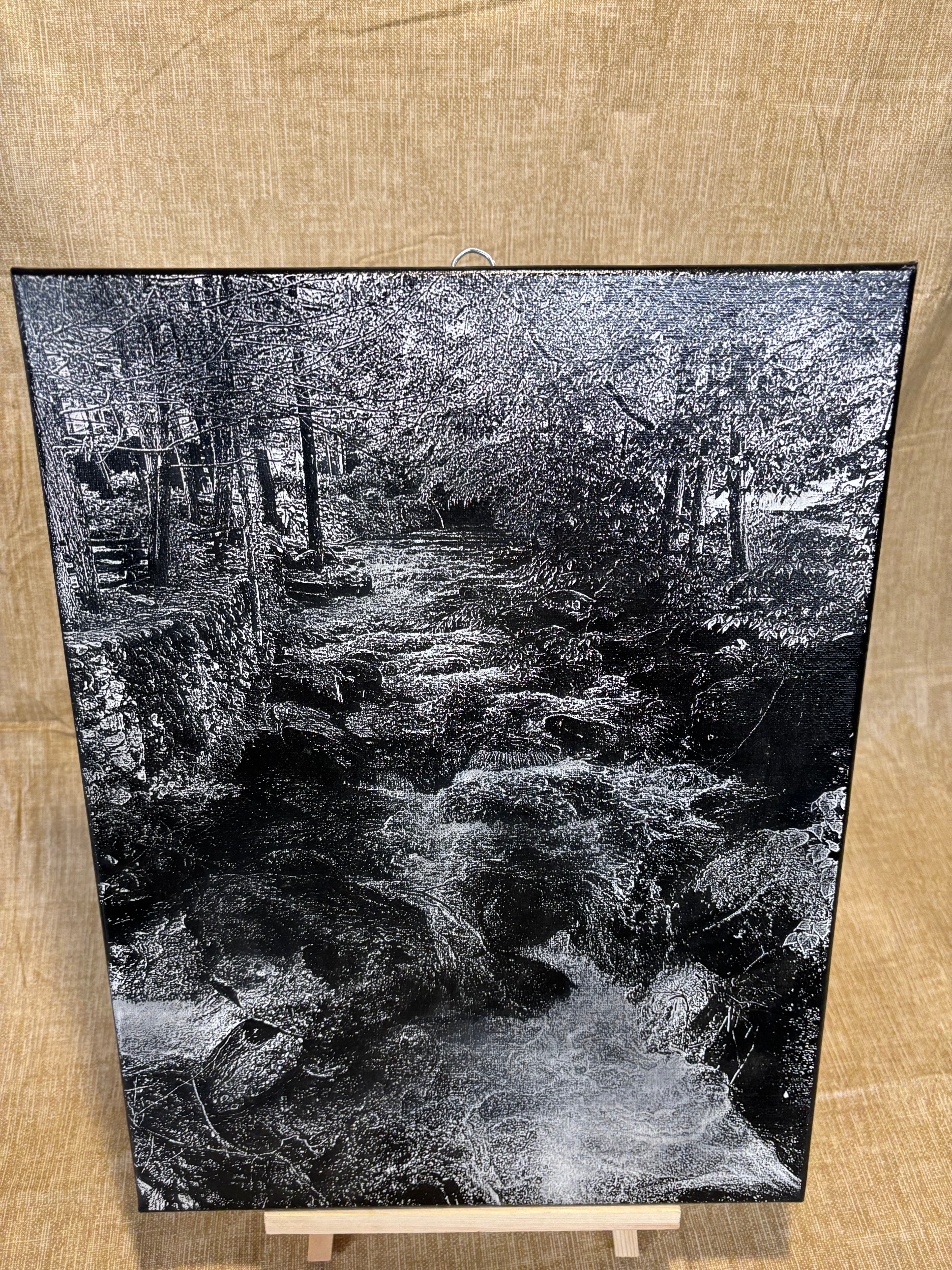 Large engraved canvas