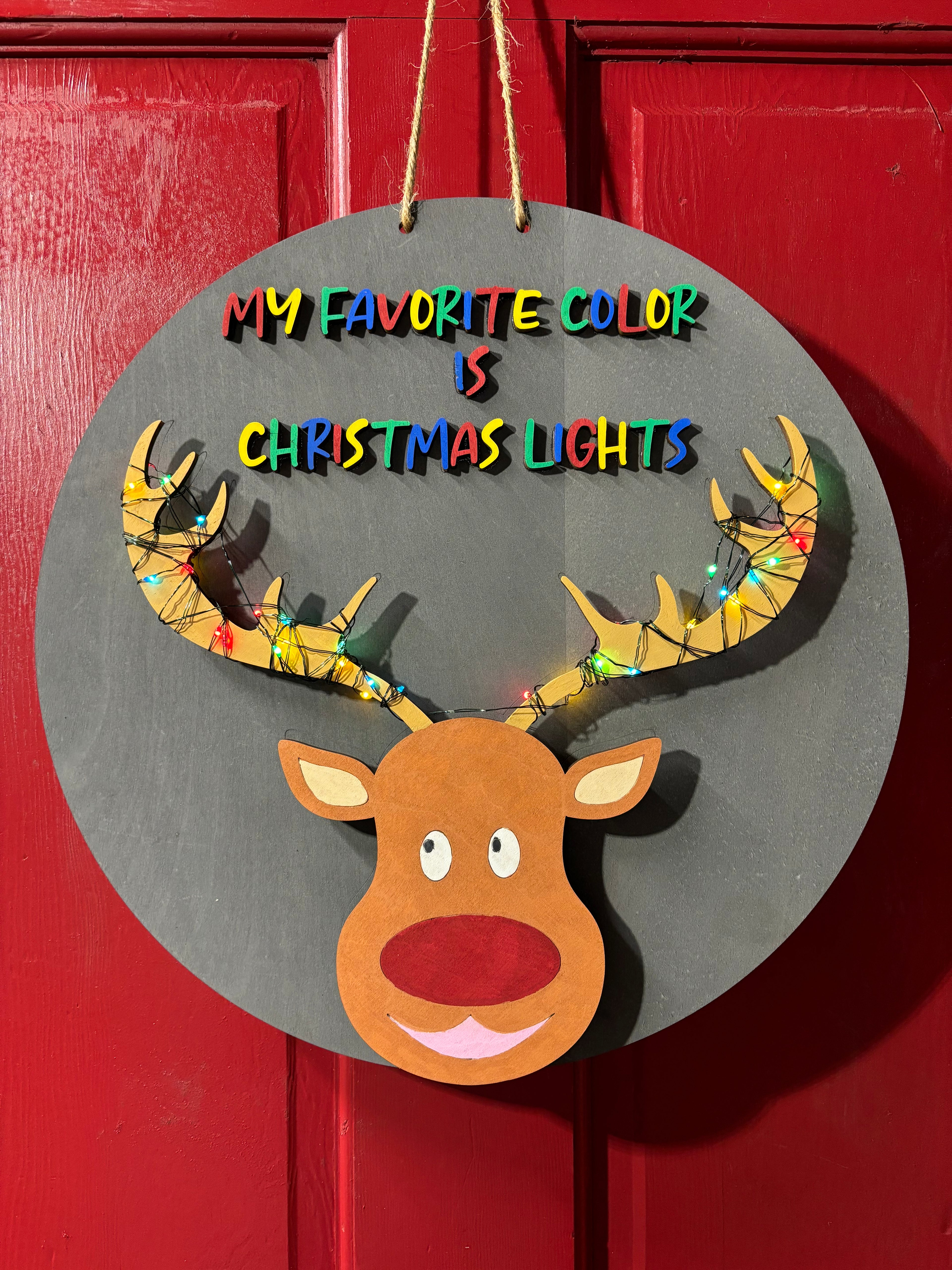 Reindeer Lighted sign