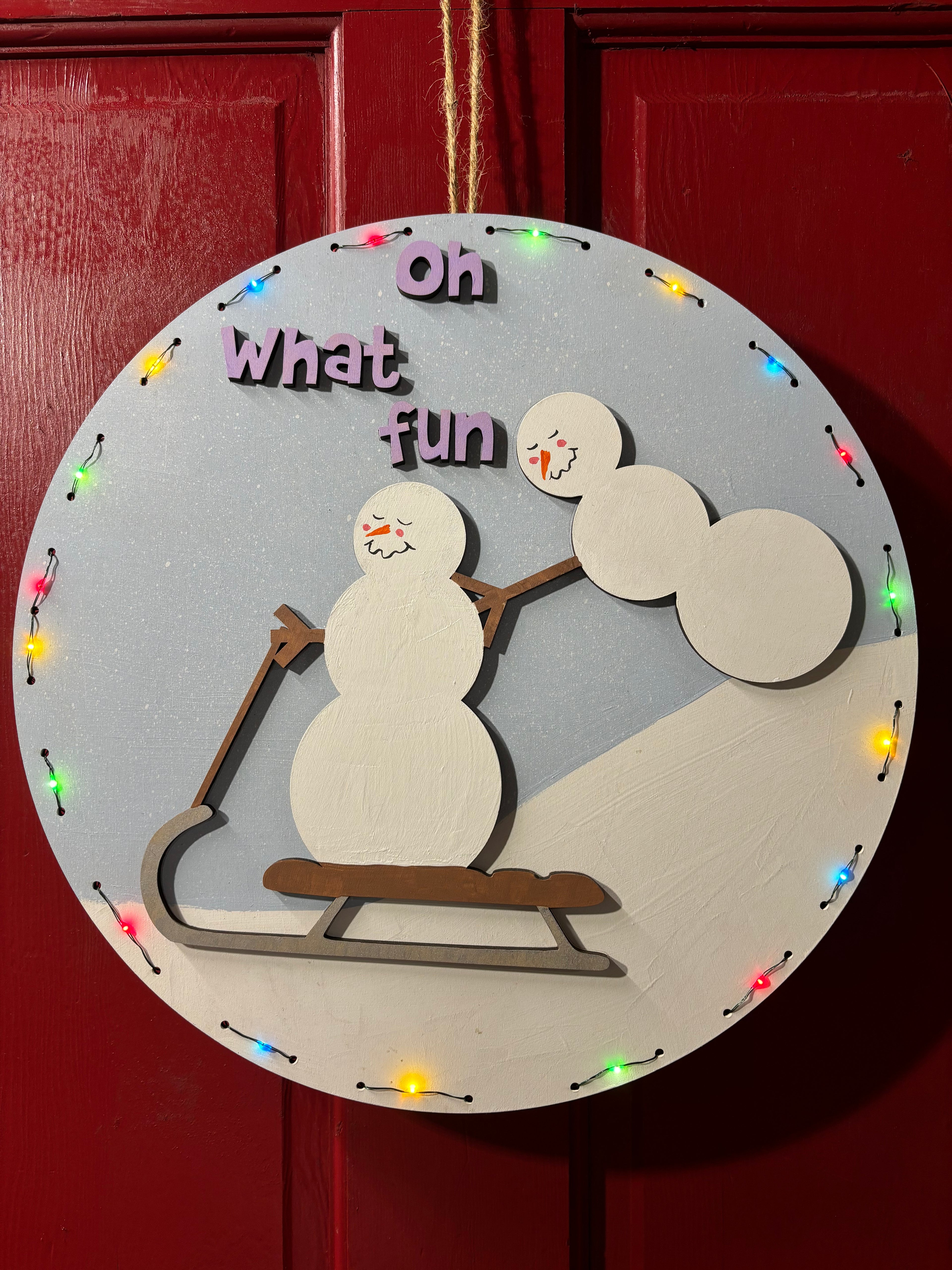 Oh what fun Lighted sign