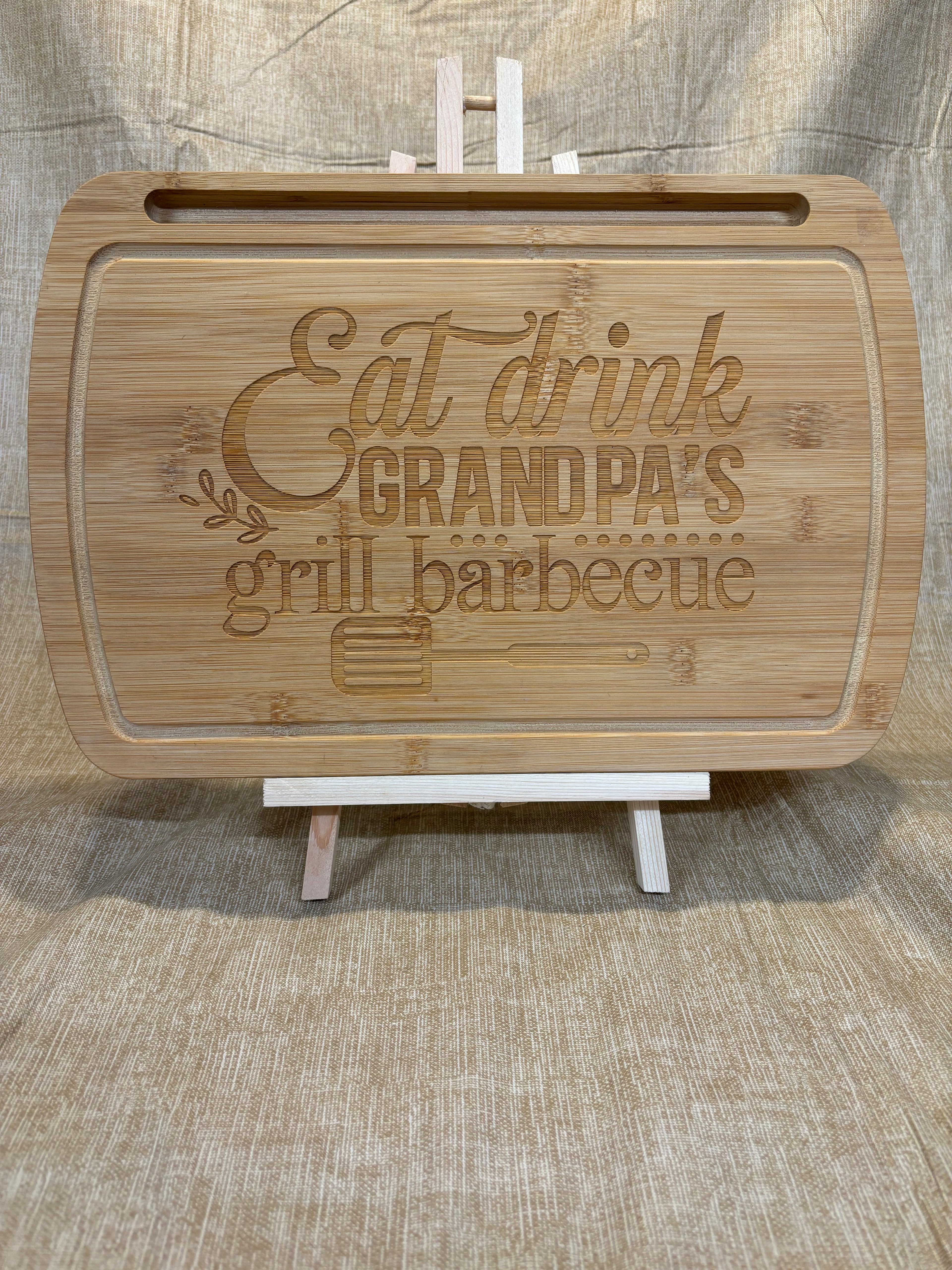 Bamboo engraved cutting board