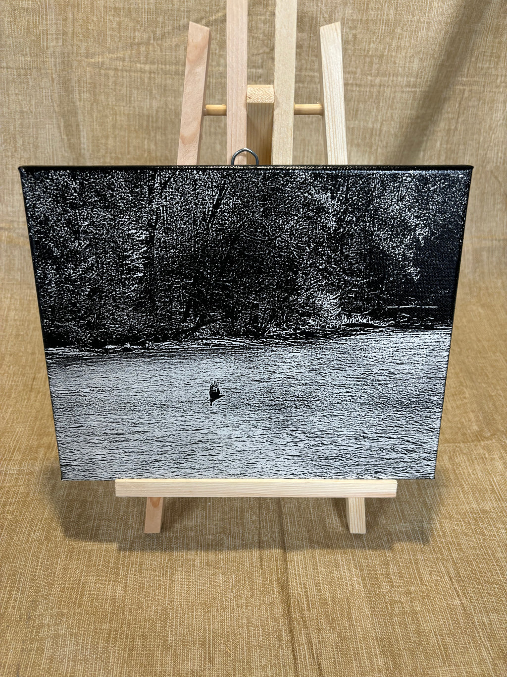 Medium engraved canvas