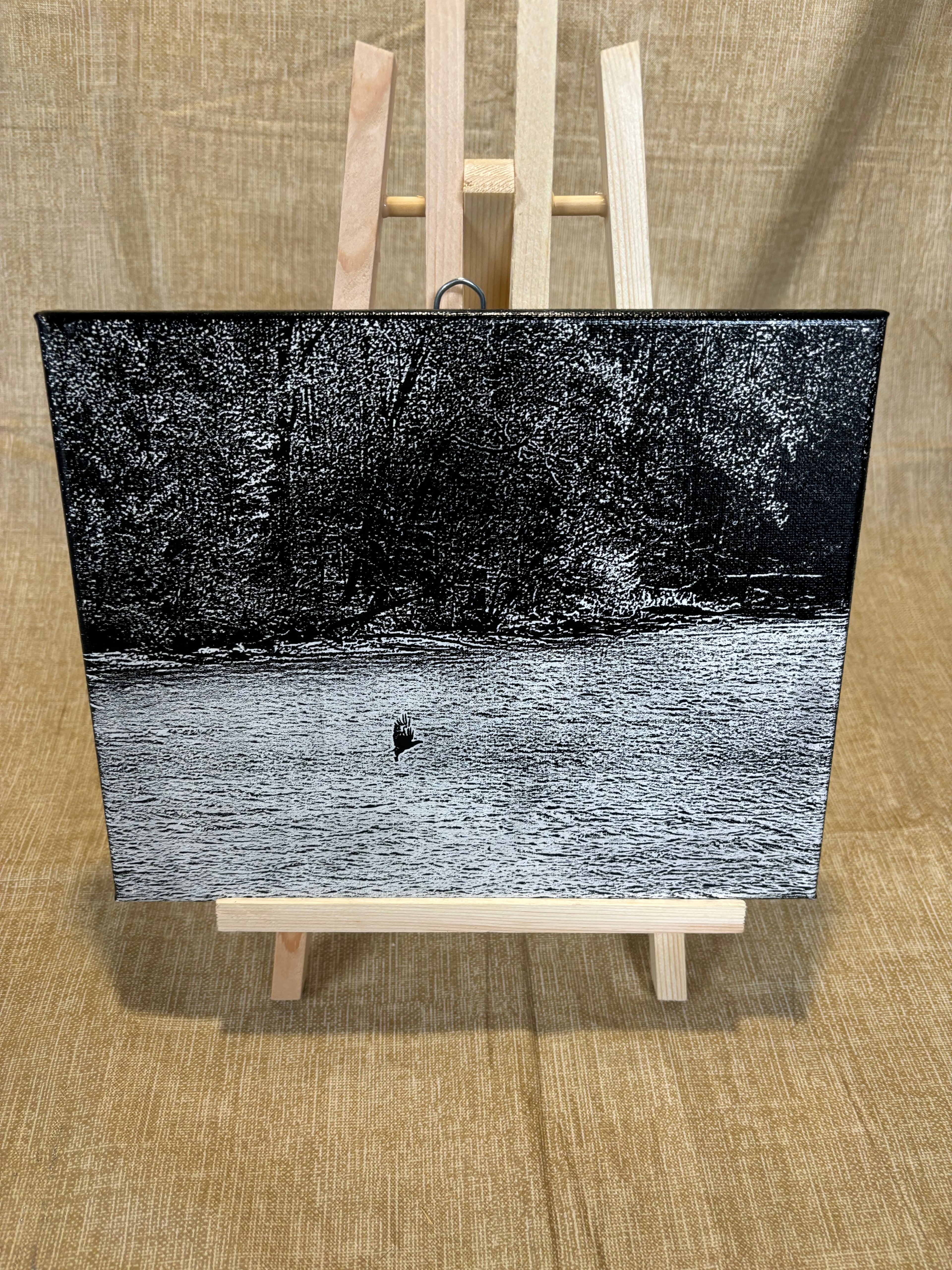 Medium engraved canvas