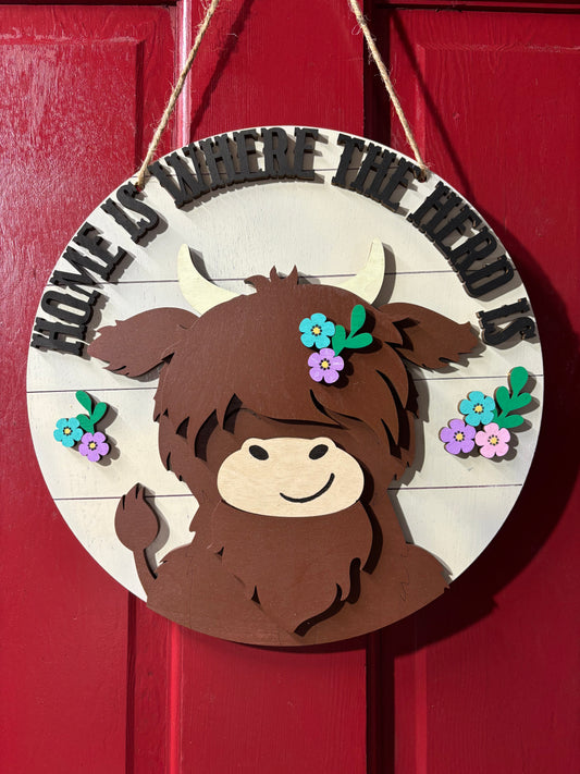 Where the herd is 10" sign