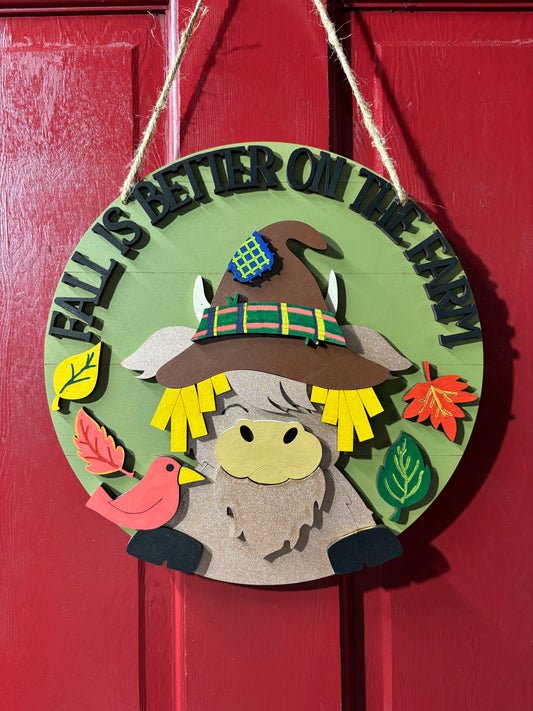 Fall on the farm 10" sign