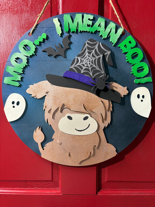 Moo...Boo halloween sign